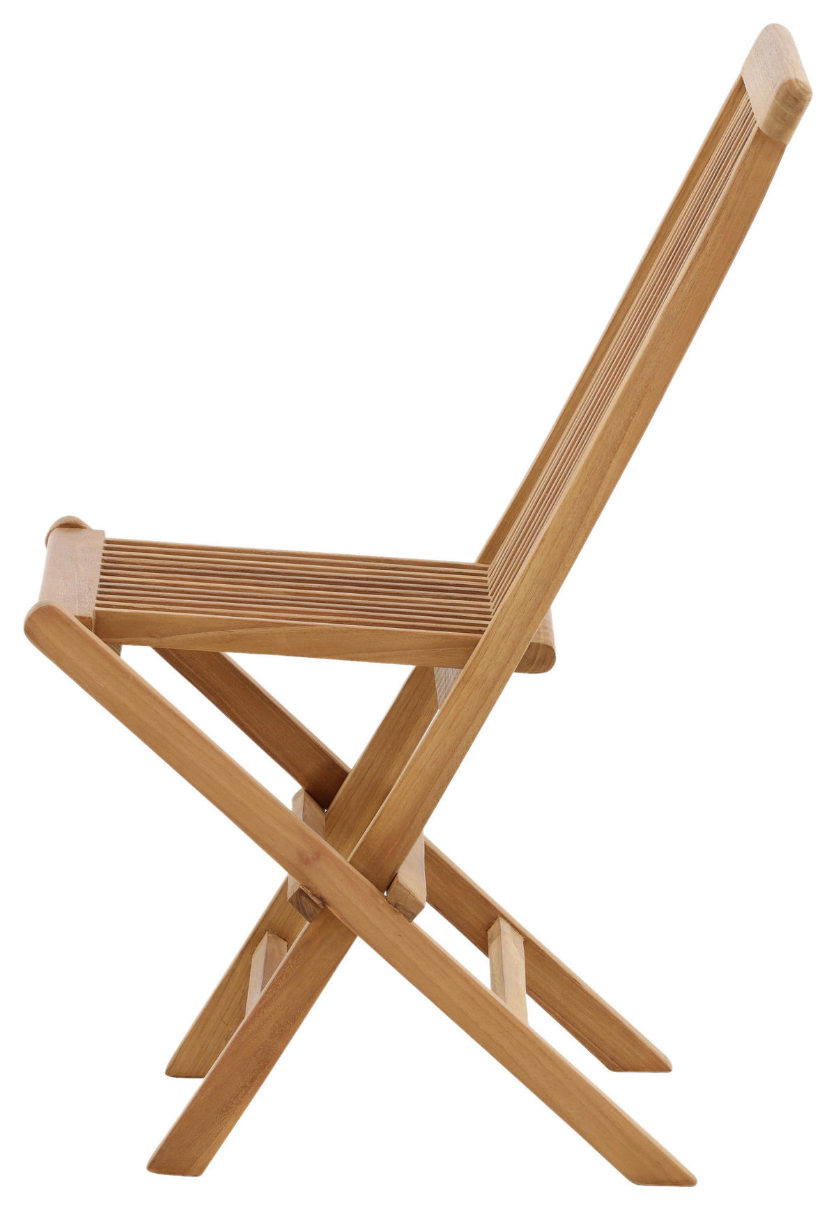Klappstuhl 2er-Set Teakholz Teakfarben  - Teakfarben, KONVENTIONELL, Holz (47/89/62cm) - Gardenson