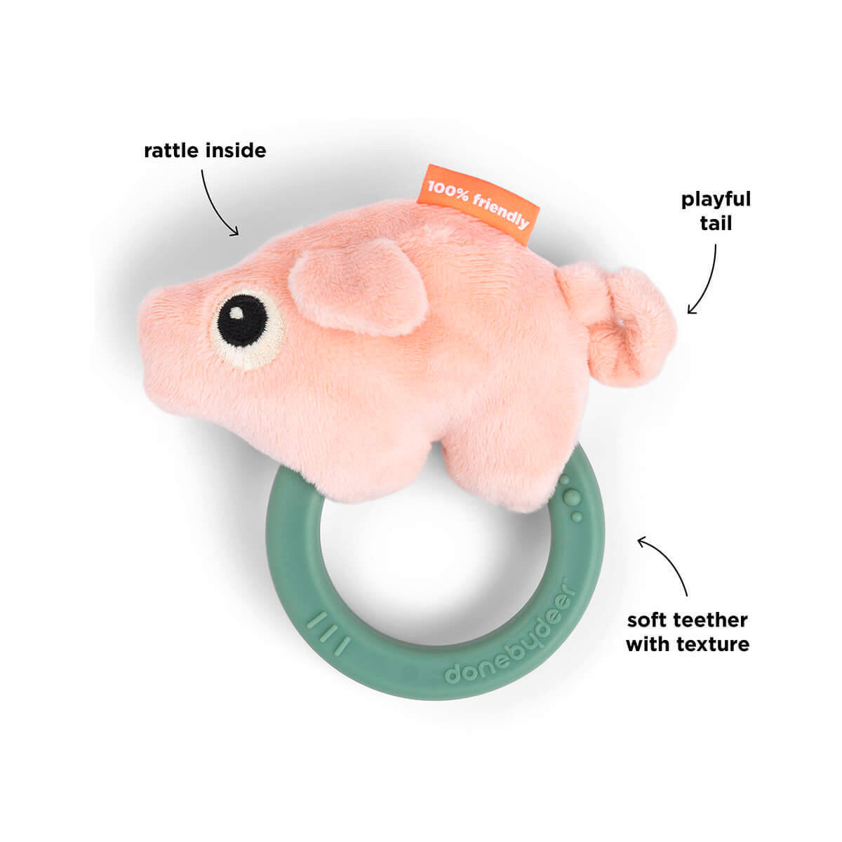 RASSEL  - Hellrosa/Hellgrün, Basics, Textil (11/9,5/3,5cm)