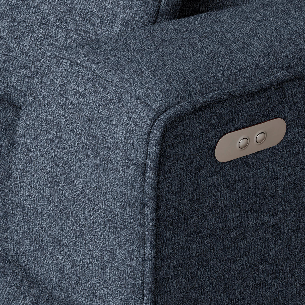 ECKSOFA Webstoff Dunkelblau  - Schwarz/Dunkelblau, Design, Kunststoff/Textil (288/188cm) - Welnova