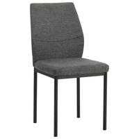 STUHL  in Eisen Mikrofaser Textil, Metall  - Anthrazit/Schwarz, MODERN, Textil/Metall (44/90/56cm) - P & B