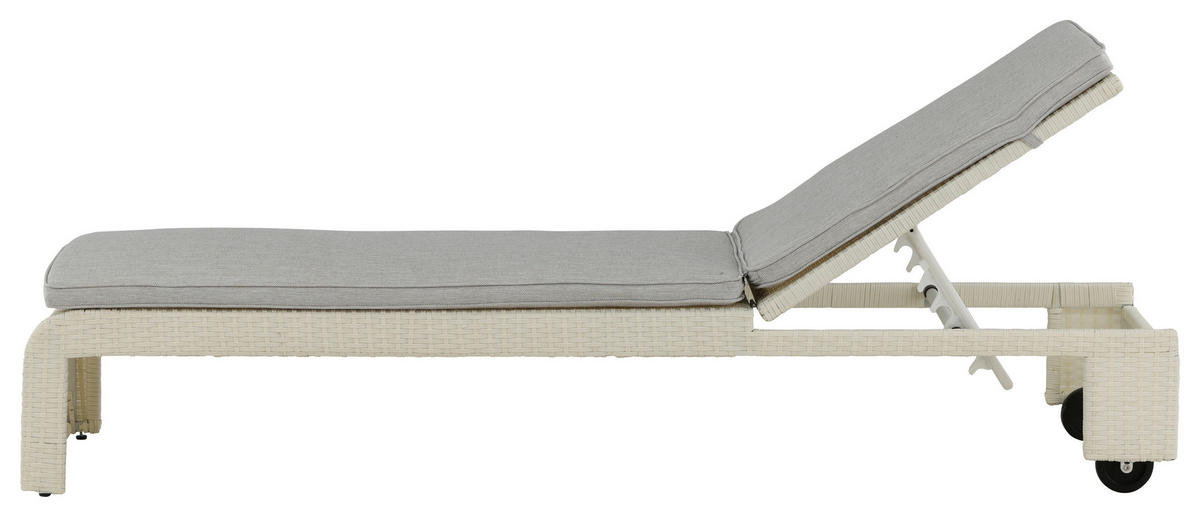 SONNENLIEGE 60/32/196 cm  - Weiß, KONVENTIONELL, Kunststoff (60/32/196cm) - Gardenson