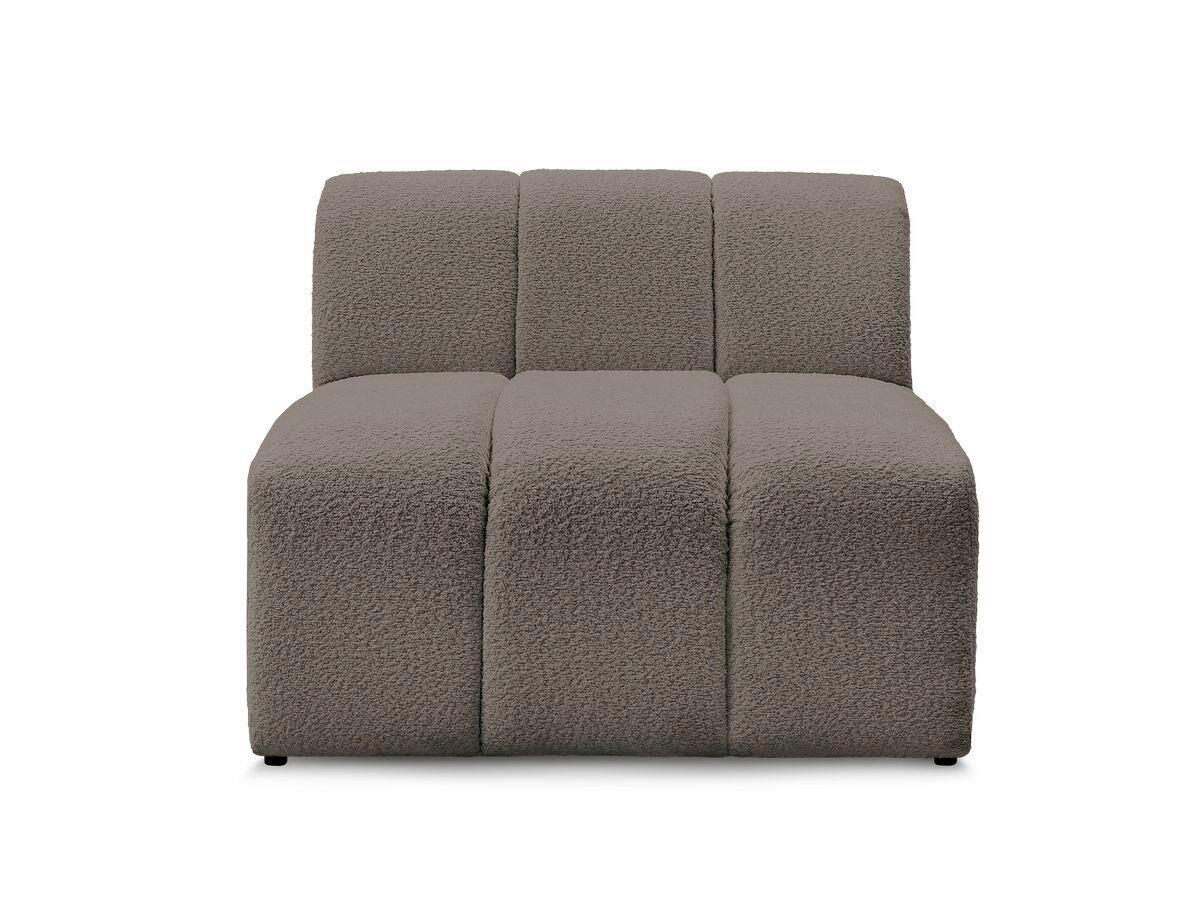 SOFAELEMENT ANNECY Bouclé Taupe  - Taupe/Schwarz, MODERN, Kunststoff/Textil (91/72/91cm)