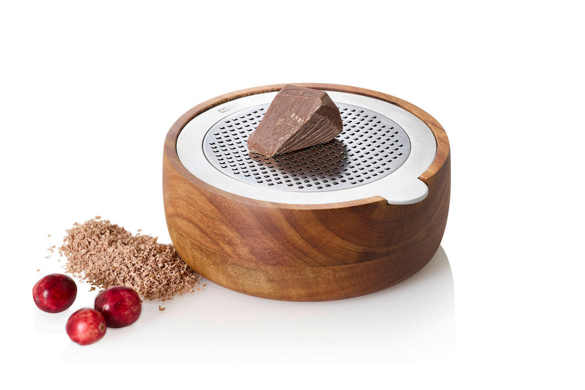 REIBE CUTN SERVE  - Akaziefarben, Design, Holz/Metall (13,3/5cm) - AdHoc