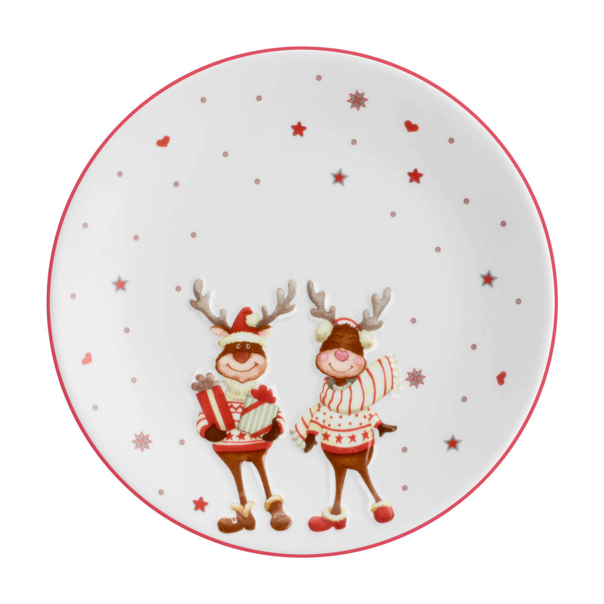 ASSIETT NOELLE  21 cm   - vit, Basics, keramik (21cm) - X-Mas