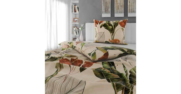 BETTWÄSCHE CUBY Satin 140/200 cm  - Grün, KONVENTIONELL, Textil (140/200cm) - Novel