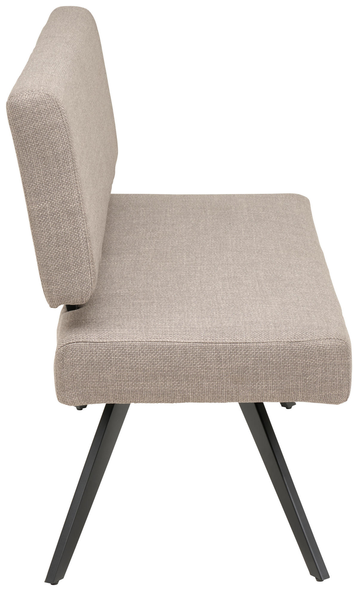 SITZBANK 140/90/62 cm Webstoff Hellgrau  - Hellgrau/Schwarz, KONVENTIONELL, Textil/Metall (140/90/62cm) - MID.YOU