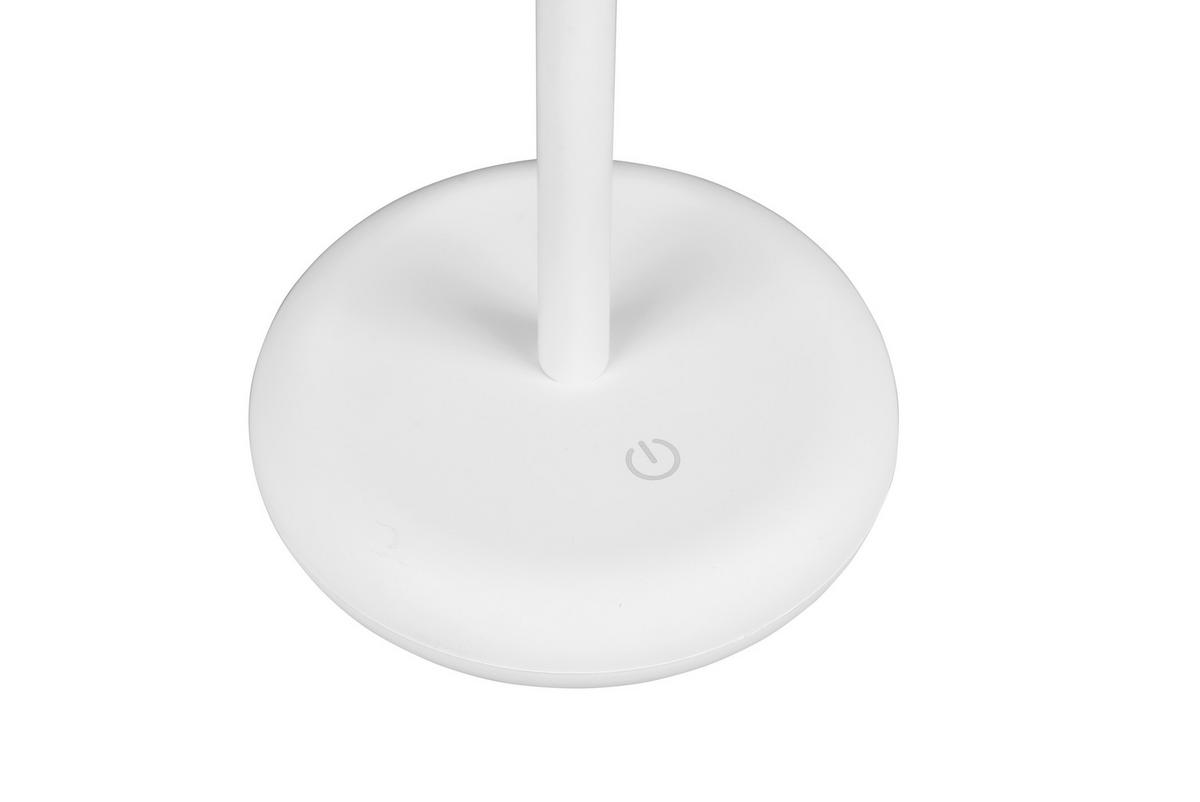 AKKU-TISCHLEUCHTE - Weiss, Konventionell, Kunststoff (13,5/30cm)