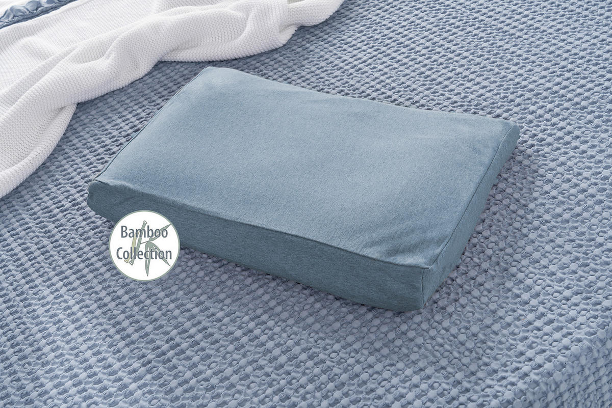 KINDERKISSEN 50/7/32 cm  - Blau/Weiß, Basics, Textil (50/7/32cm) - Theraline