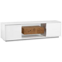 LOWBOARD  in 170/47/40 cm  - Weiss/Eichefarben, Design, Holz/Holzwerkstoff (170/47/40cm) - MID.YOU