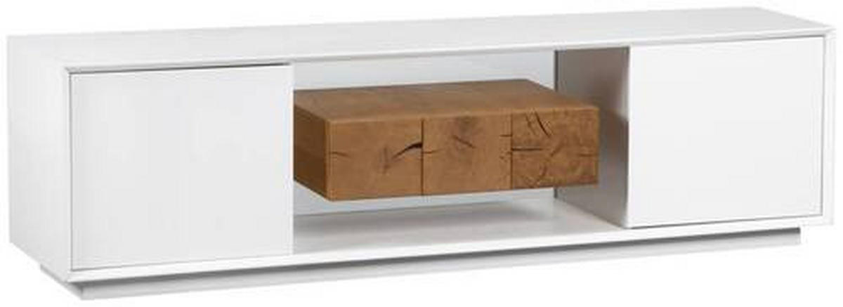 LOWBOARD  in 170/47/40 cm  - Weiss/Eichefarben, Design, Holz/Holzwerkstoff (170/47/40cm) - MID.YOU