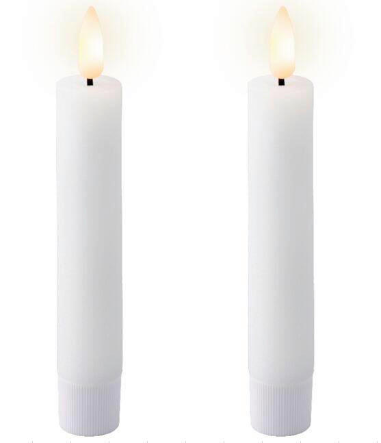 SVÍČKA S LED  - bílá, Basics, plast/přírodní materiály (2,2/14,5cm) - Ambia Home