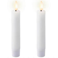 SVÍČKA S LED  - bílá, Basics, plast/přírodní materiály (2,2/14,5cm) - Ambia Home