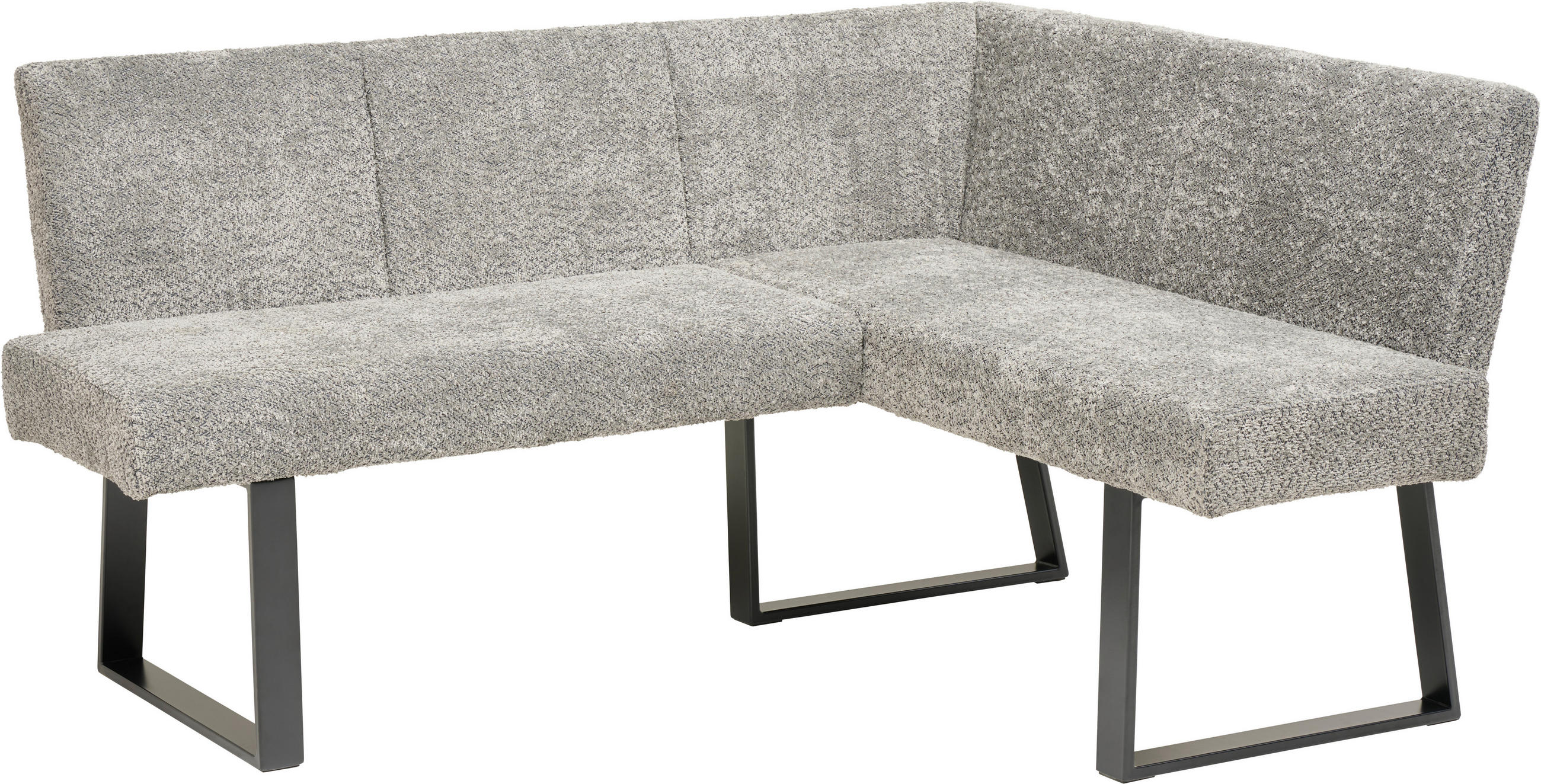 ECKBANK 160/130 cm  in Grau  - Schwarz/Grau, KONVENTIONELL, Textil/Metall (160/130cm) - MID.YOU