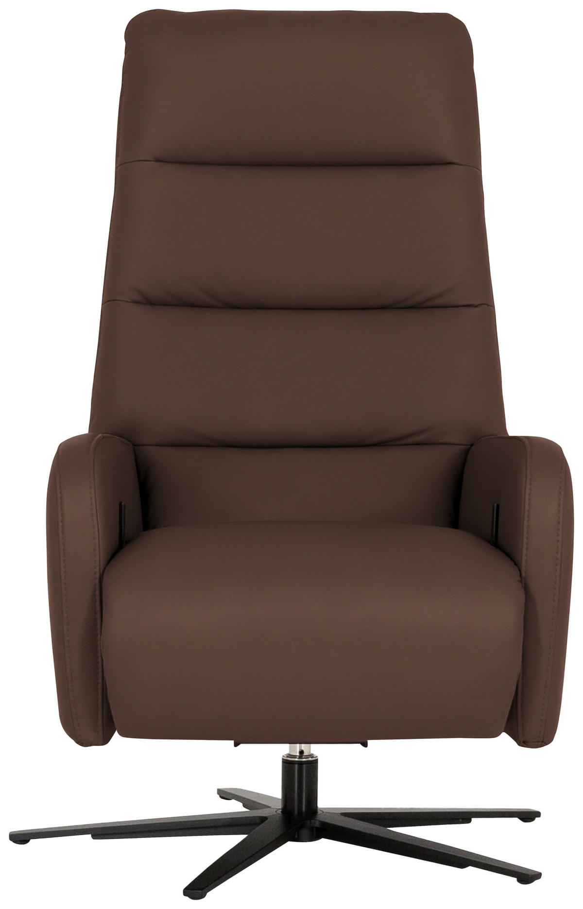 RELAXSESSEL Leder Mokka  - Schwarz/Mokka, Modern, Leder/Metall (66/110/83cm) - Joop!