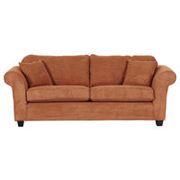 3-SITZER-SOFA in Cord Rostfarben  - Rostfarben/Dunkelbraun, KONVENTIONELL, Holz/Textil (215/70/90cm) - home24