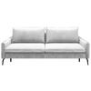 SCHLAFSOFA in Chenille Hellgrau  - Hellgrau/Schwarz, KONVENTIONELL, Textil/Metall (223/89/107cm) - Carryhome