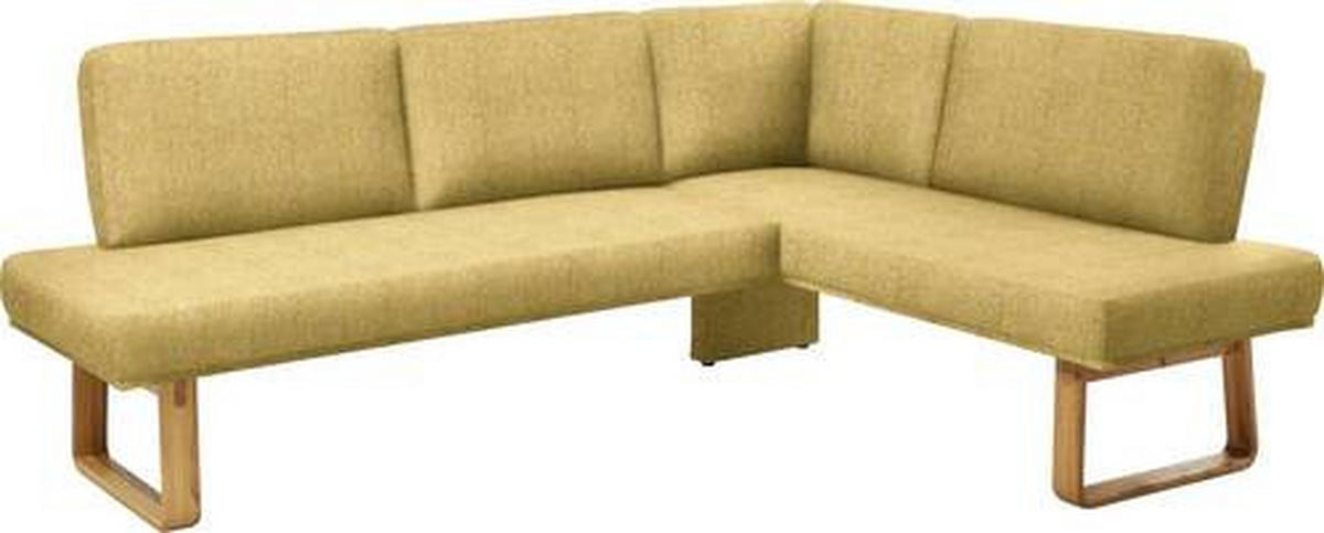 ECKBANK 240/174 cm  in Gelb, Eichefarben  - Eichefarben/Gelb, Design, Holz/Textil (240/174cm) - Dieter Knoll