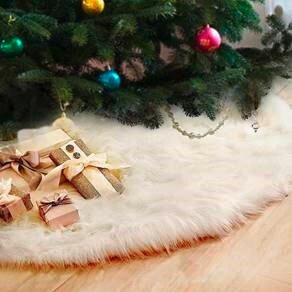 CHRISTBAUMDECKE Weiß  - Weiß, Basics, Kunststoff (90cm) - X-Mas