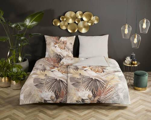 WENDEBETTWÄSCHE Pippa Satin 135/200 cm  - Taupe/Beige, Natur, Textil (135/200cm)