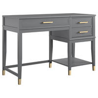 SCHREIBTISCH 116/77/50 cm  in Graphitfarben  - Goldfarben/Graphitfarben, Design, Holzwerkstoff/Metall (116/77/50cm) - MID.YOU
