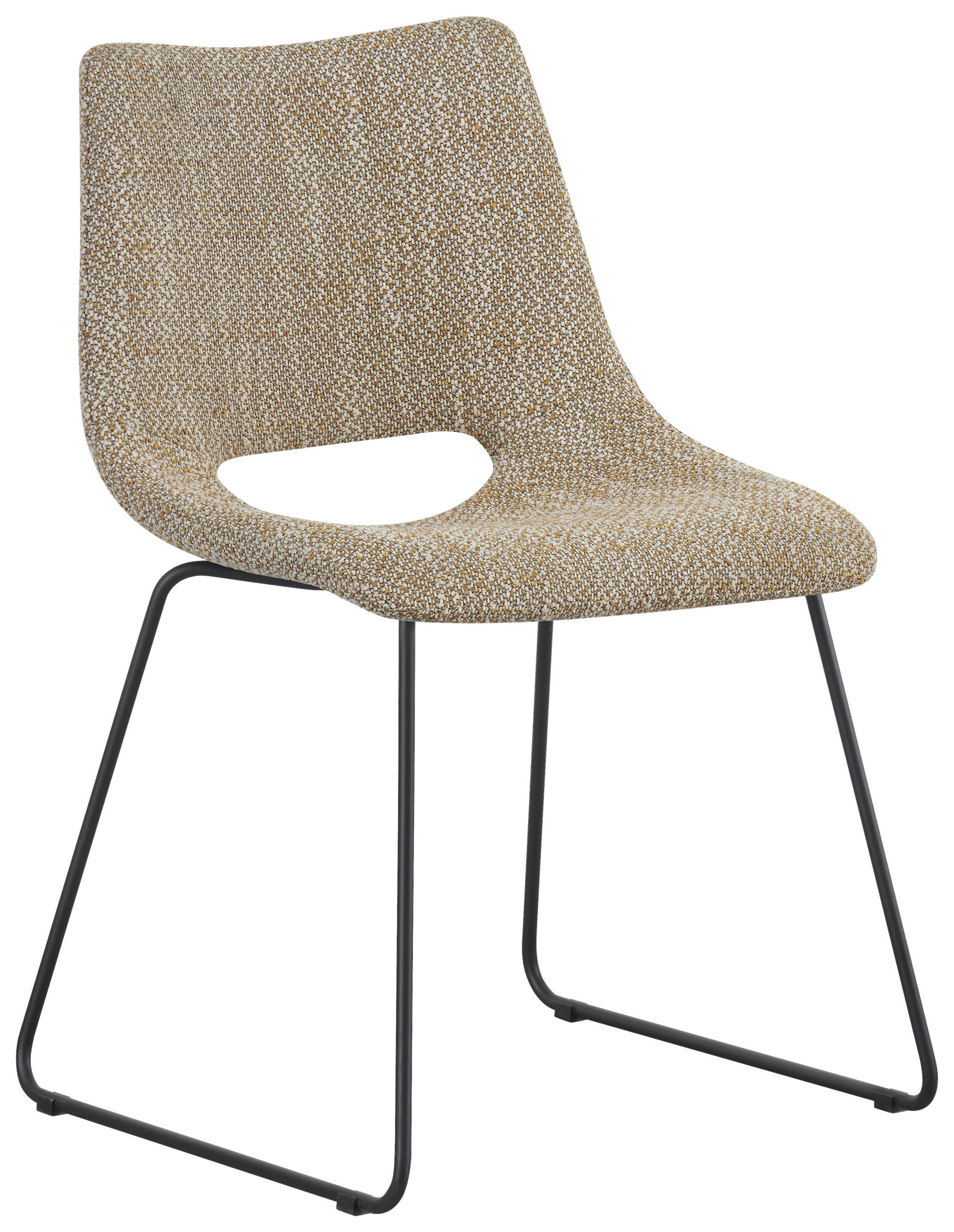 STUHL - Gelb/Schwarz, Design, Textil/Metall (48/79/56cm) - Stylife