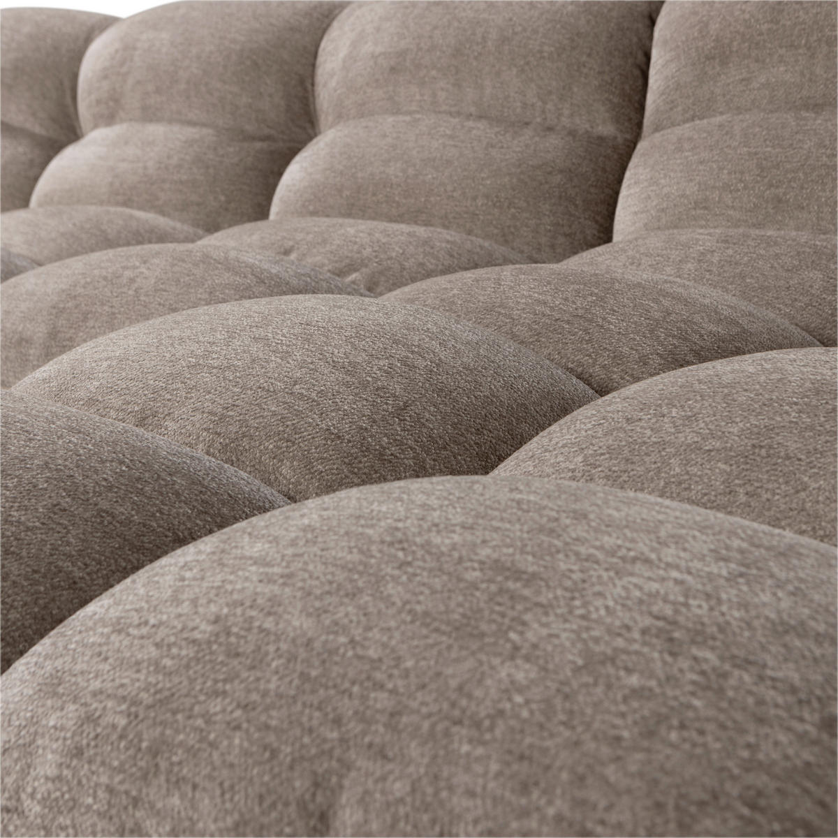 ECKSOFA Tibas Sandfarben Webstoff  - Sandfarben/Schwarz, Design, Kunststoff/Textil (280/165cm) - Livetastic