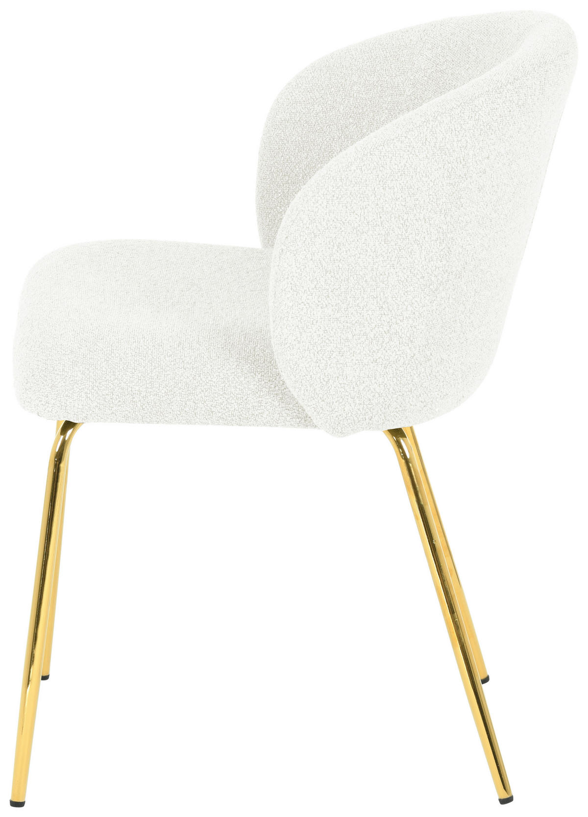 STUHL  in Eisen Bouclé Metall, Textil  - Beige/Goldfarben, Design, Textil/Metall (57/79/59cm) - Xora