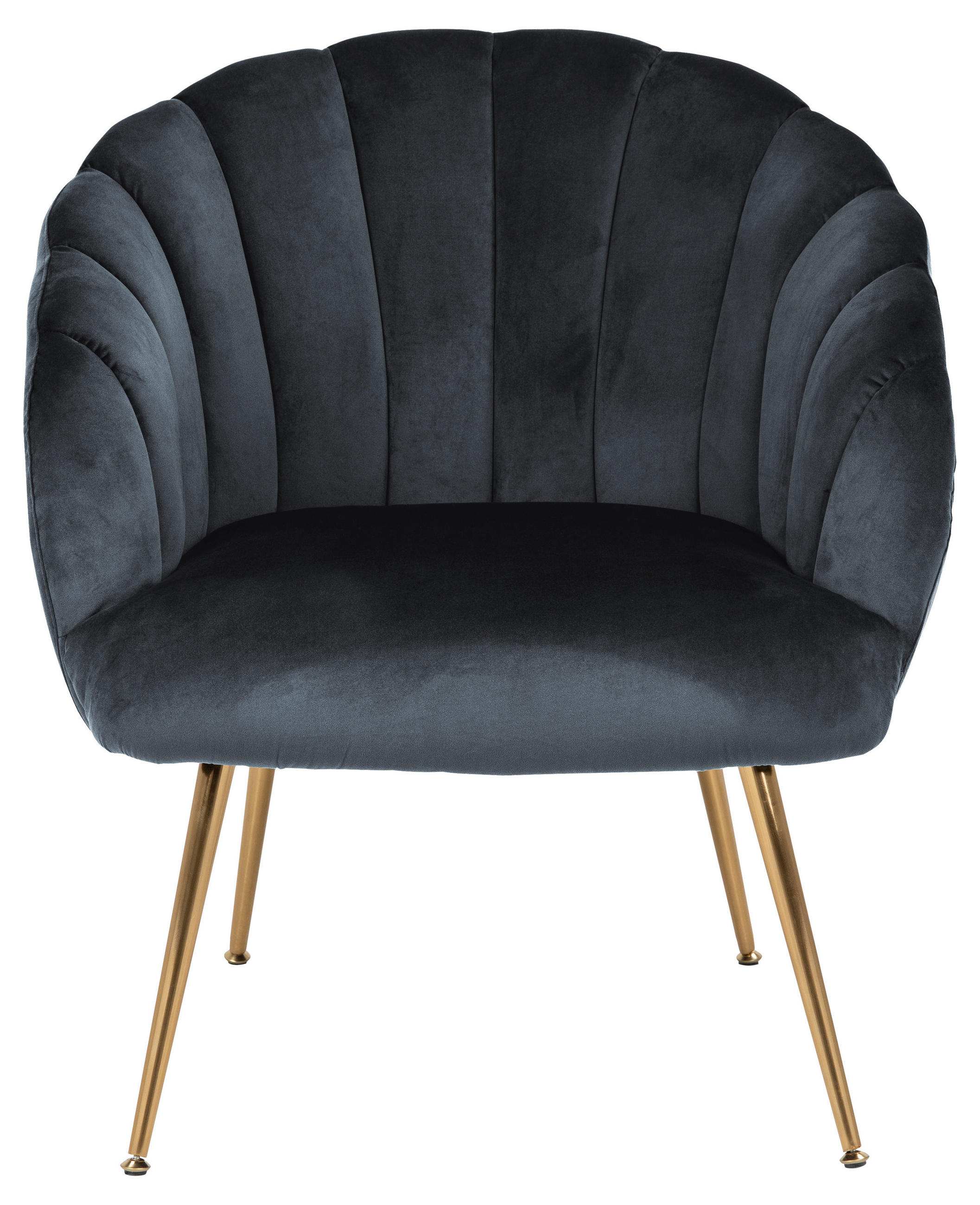 FÅTÖLJ i metall, textil mörkgrå  - mörkgrå/guldfärgad, Design, metall/textil (76/81/76cm) - Livetastic