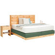 BOXSPRINGBETT 180/200 cm  in Grün, Zirbelkieferfarben  - Zirbelkieferfarben/Grün, Natur, Holz/Textil (180/200cm) - Valnatura