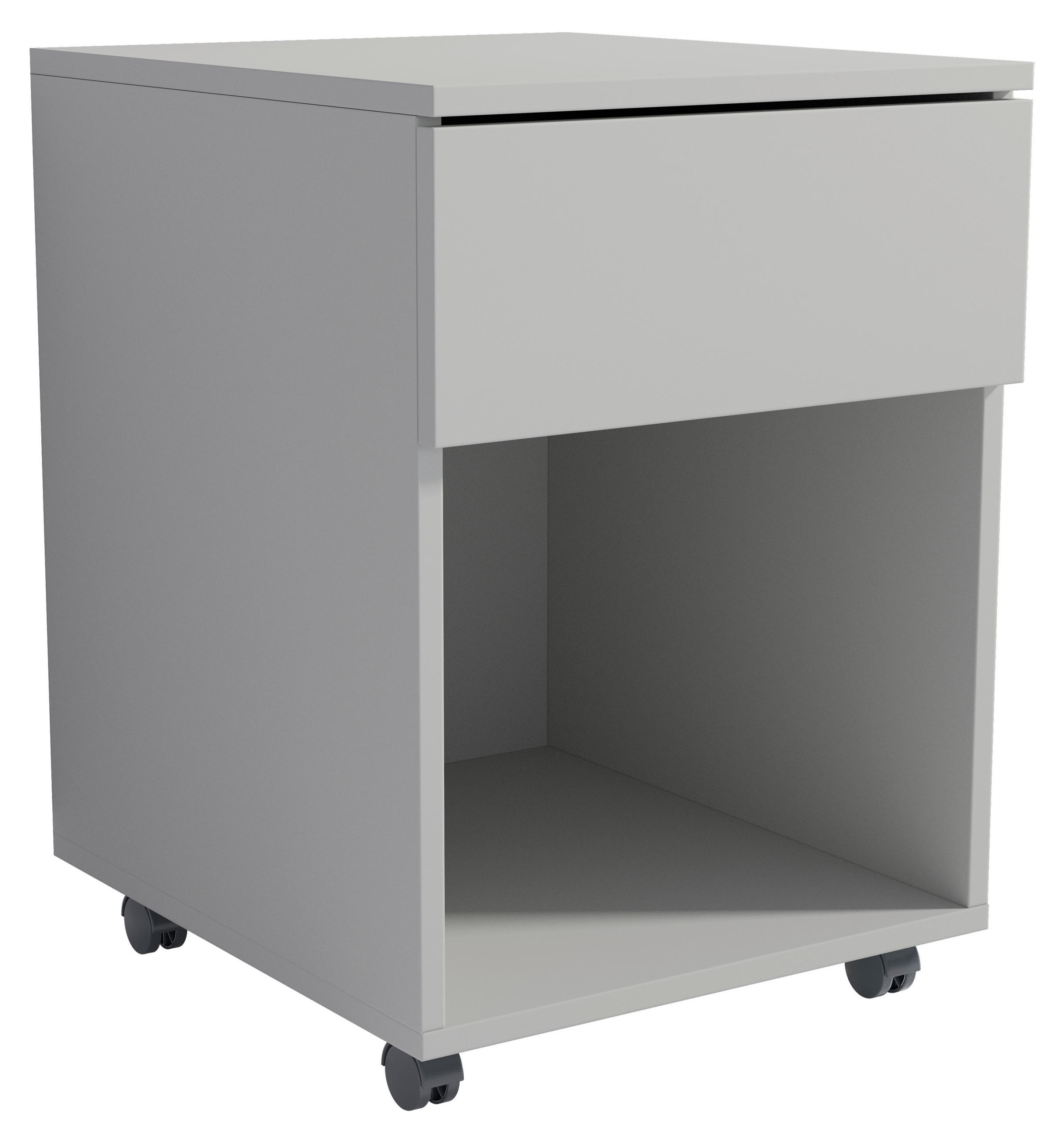 ROLLCONTAINER Grau  - Schwarz/Grau, Design, Holzwerkstoff/Kunststoff (39/55/45cm) - MID.YOU
