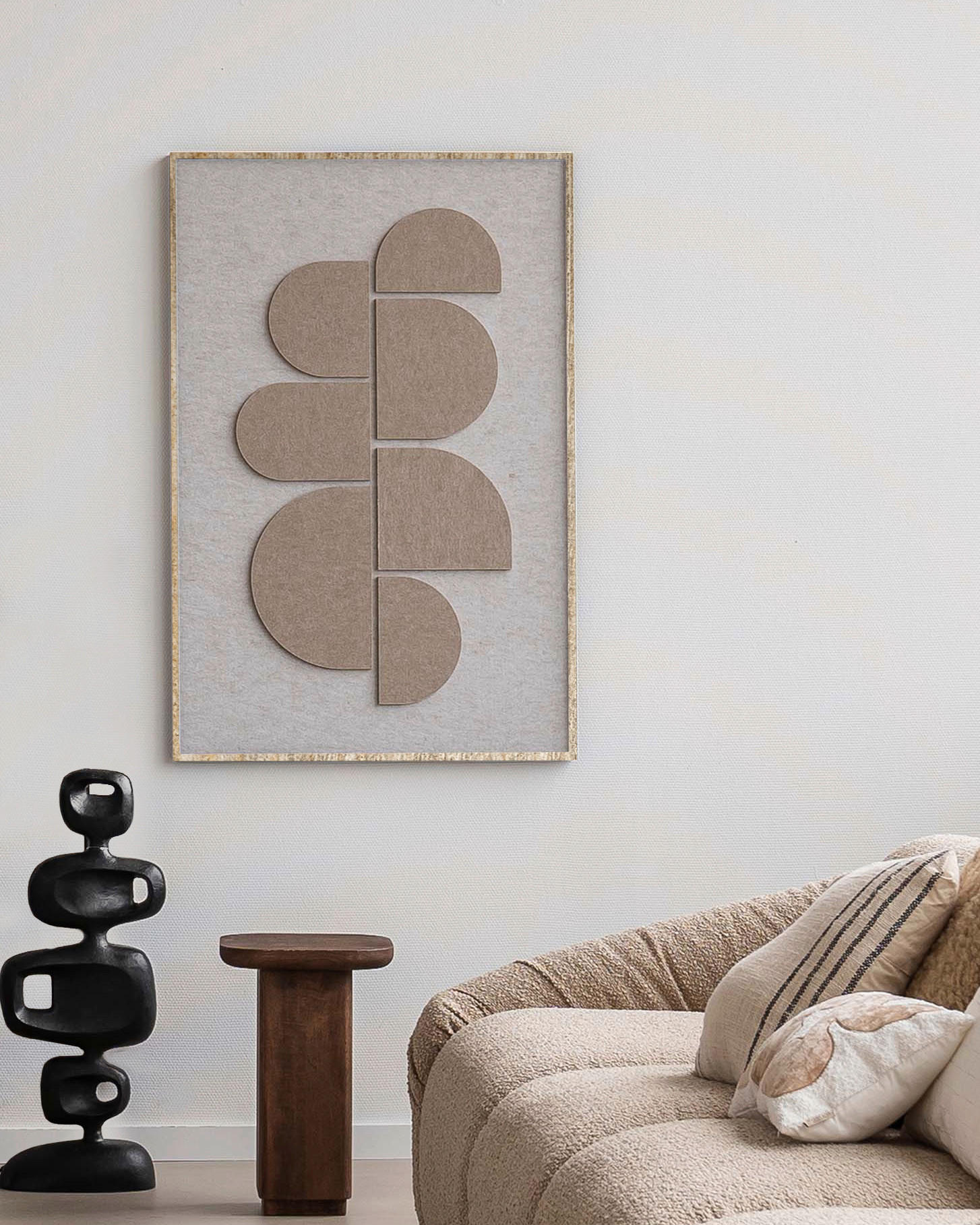 BILD Abstraktes  - Beige/Naturfarben, Basics, Holz/Kunststoff (80/120/10cm)