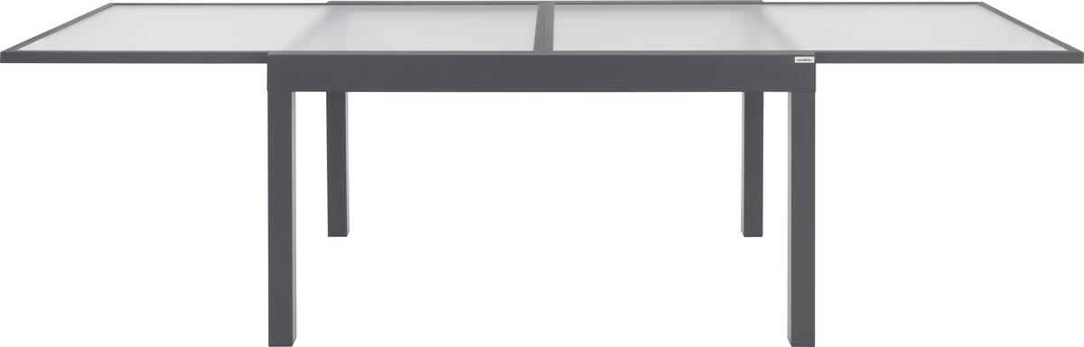 BAŠTENSKI STO 135-270/90/75 cm  - antracit, Osnovno, staklo/metal (135-270/90/75cm) - Ambia Garden