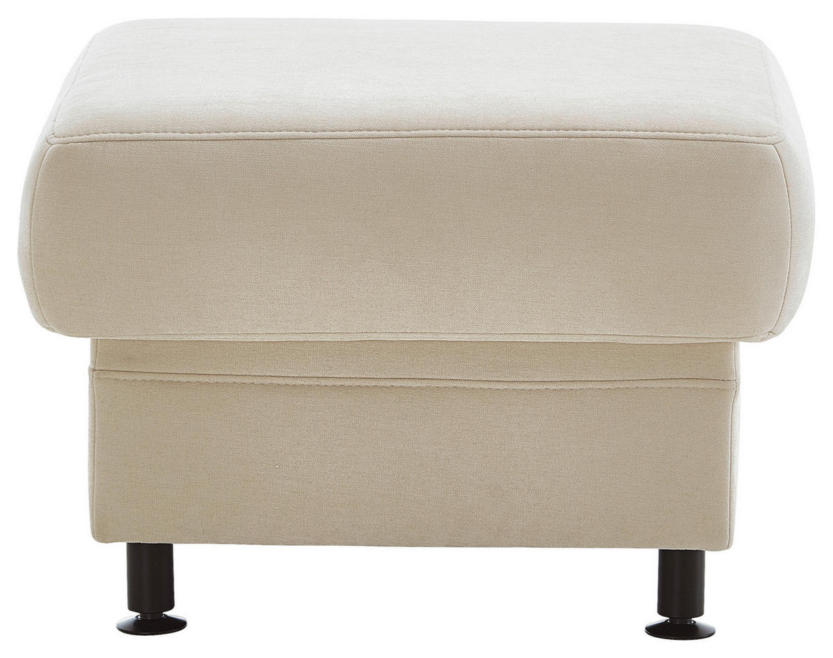 ECKSOFA in Flachgewebe Beige  - Beige/Schwarz, Konventionell, Textil/Metall (287/269cm) - Beldomo System
