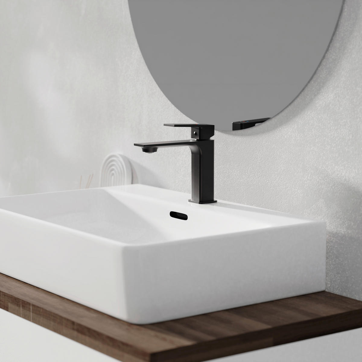 WASCHTISCHARMATUR 4,5/15,5/17 cm  - Schwarz, Basics, Metall (4,5/15,5/17cm) - Schütte