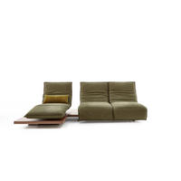 ECKSOFA in Flachgewebe Grün  - Schwarz/Grün, Natur, Holz/Textil (162/320cm) - Koinor