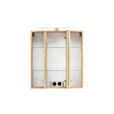 SPIEGELSCHRANK 60/64/20 cm - Eiche Wotan/Alufarben, Natur, Glas/Holzwerkstoff (60/64/20cm) - Xora