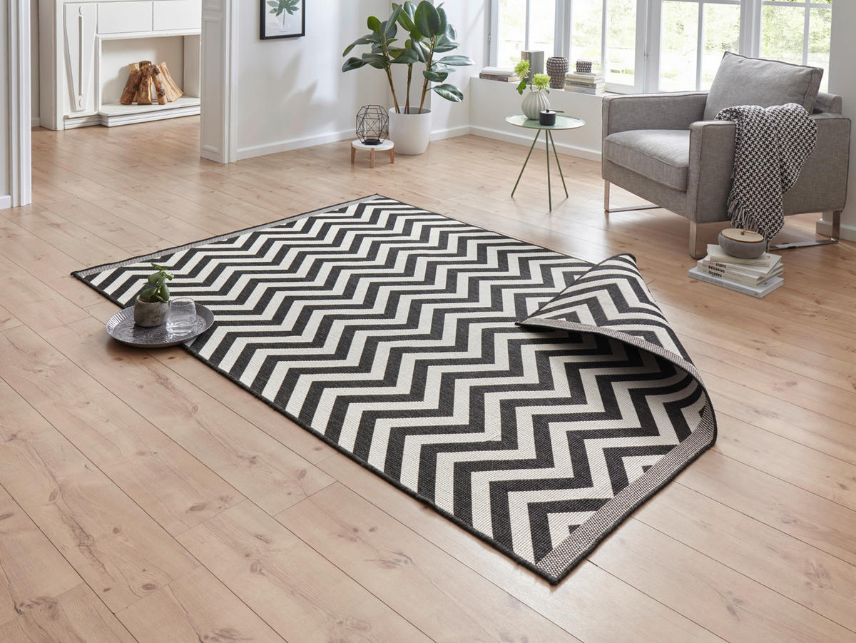 OUTDOORTEPPICH 120/170 cm Twin Supreme Creme, Schwarz  - Creme/Schwarz, Design, Kunststoff (120/170cm)
