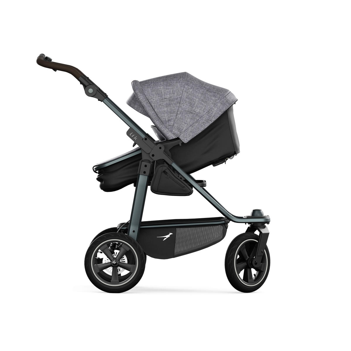 KOMBIKINDERWAGEN mono3 2-in-1 Kombikinderwagen  - Schwarz/Grau, Basics, Textil/Metall (57/111/120cm) - TFK