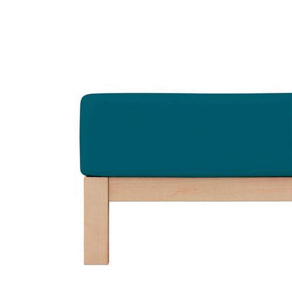 SPANNLEINTUCH 180-200/200-220 cm Jersey  - Petrol, Basics, Textil (180-200/200-220cm) - Schlafgut