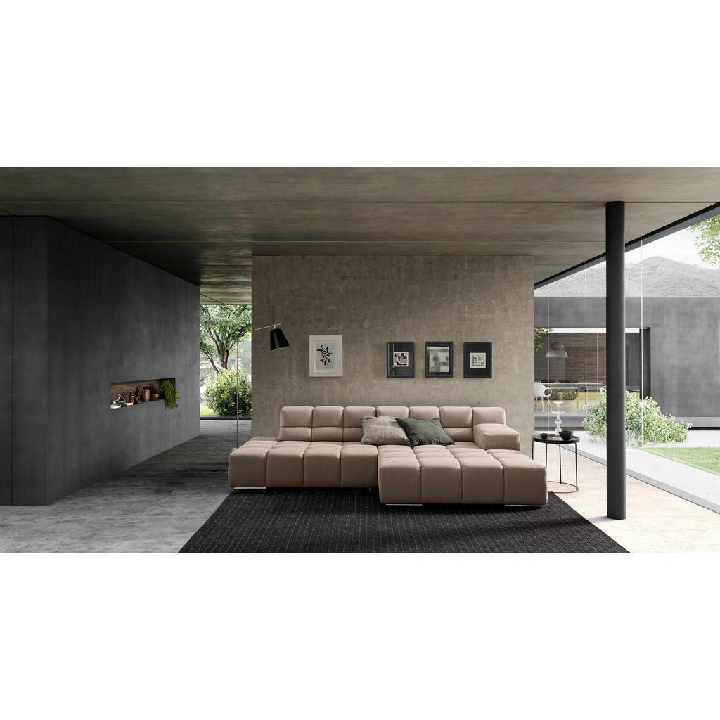 Thumbnail - Designwerk Ecksofa, Beige, Textil, 3-Sitzer, Ottomane rechts, L-Form, 286x169 cm, Made in EU, Wohnzimmer, Sofas & Couche...