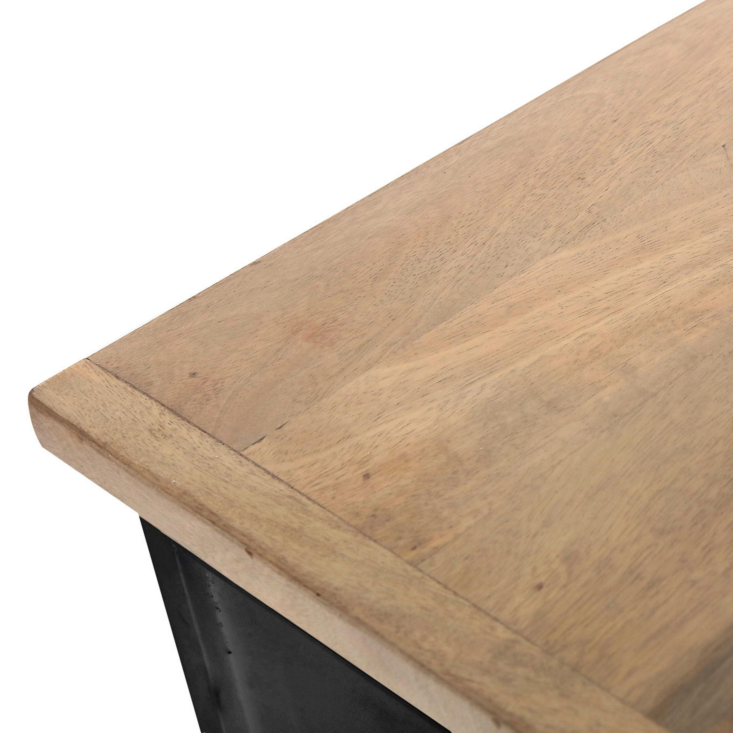 Thumbnail - Landscape Sideboard, Anthrazit, Braun, Natur, Holzwerkstoff, Mangoholz, massiv, 2 Fächer, 3 Schubladen, 160x85x45 cm, Be...