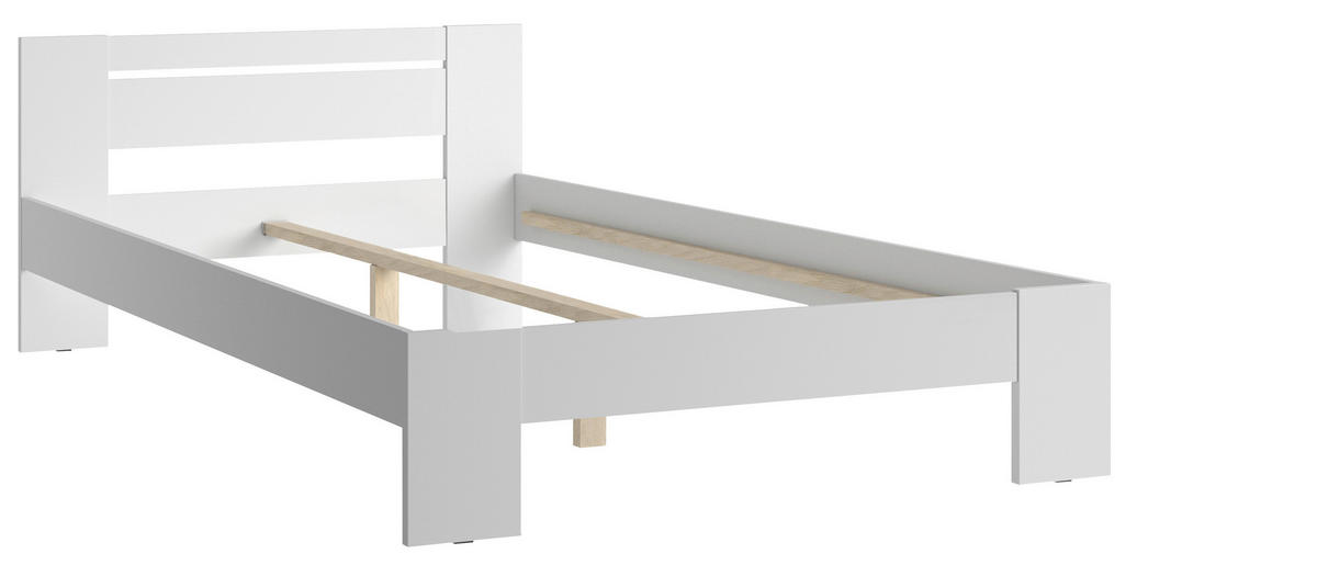 BETT 120/200 cm  in Weiß  - Weiß, KONVENTIONELL, Holzwerkstoff (120/200cm) - Carryhome