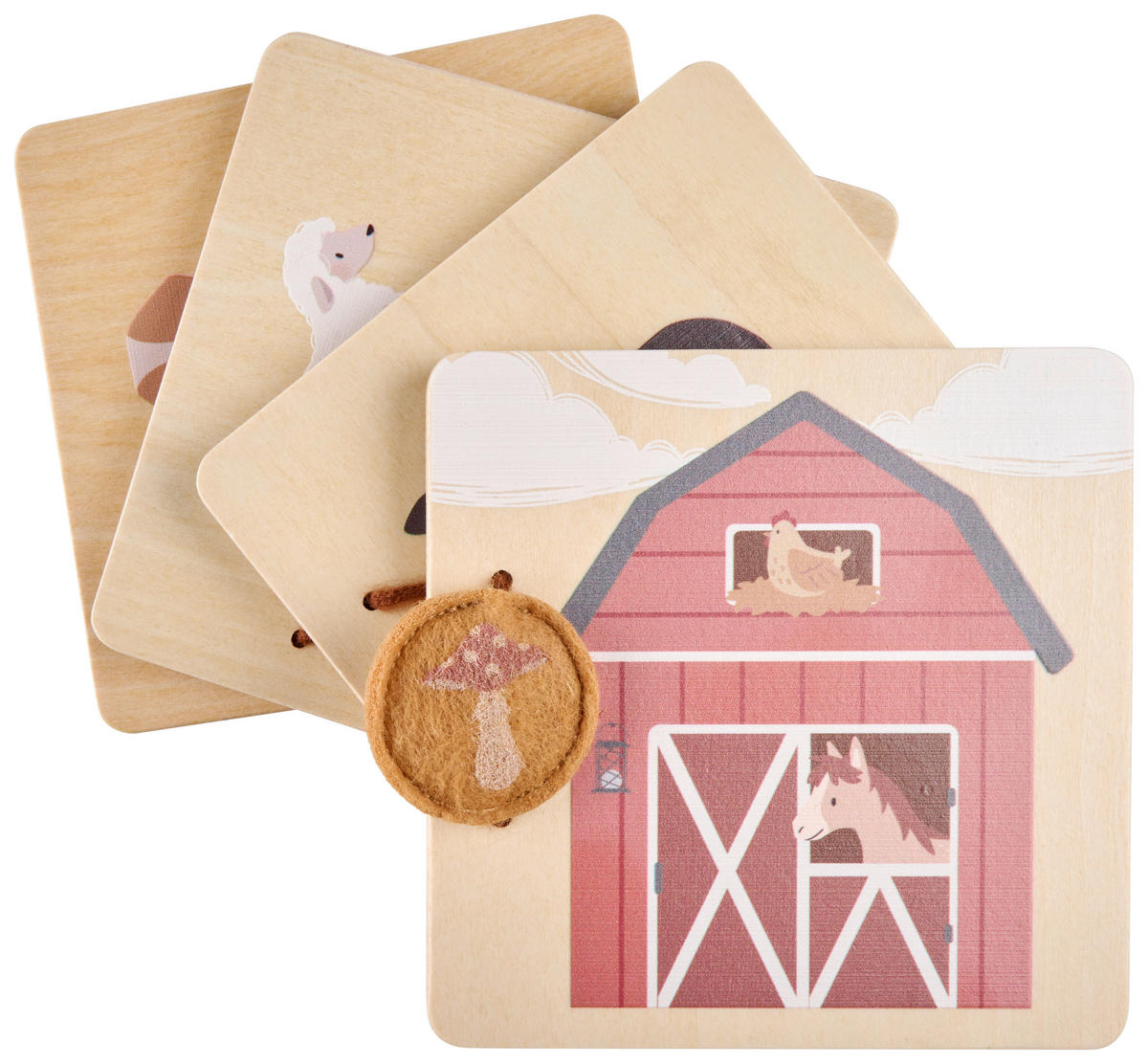 BUCH  - Multicolor, Trend, Holzwerkstoff (10/10/1,9cm) - Avelia