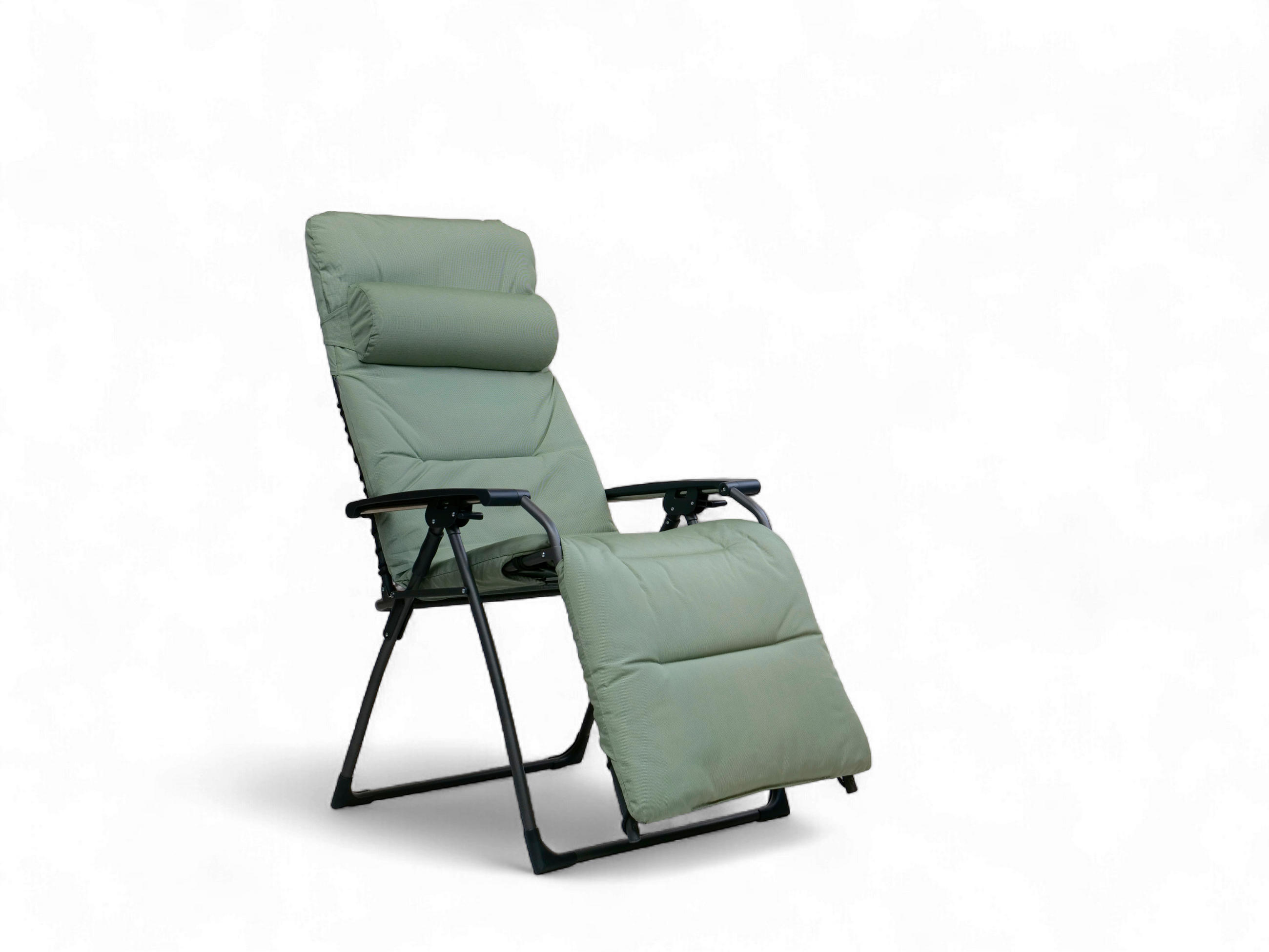 GARTEN-RELAXSESSEL 70/130/80 cm  - Anthrazit/Grün, Basics, Kunststoff/Textil (70/130/80cm)