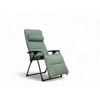 GARTEN-RELAXSESSEL 70/130/80 cm  - Anthrazit/Grün, Basics, Kunststoff/Textil (70/130/80cm)