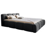 POLSTERBETT Lattenrost, Bettkasten Schwarz 180/200 cm  - Schwarz, Design, Holz/Textil (180/200cm) - Carryhome