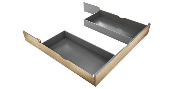 BETTKASTENSET Eichefarben - Eichefarben, KONVENTIONELL, Holzwerkstoff (184/25/181cm) - Carryhome