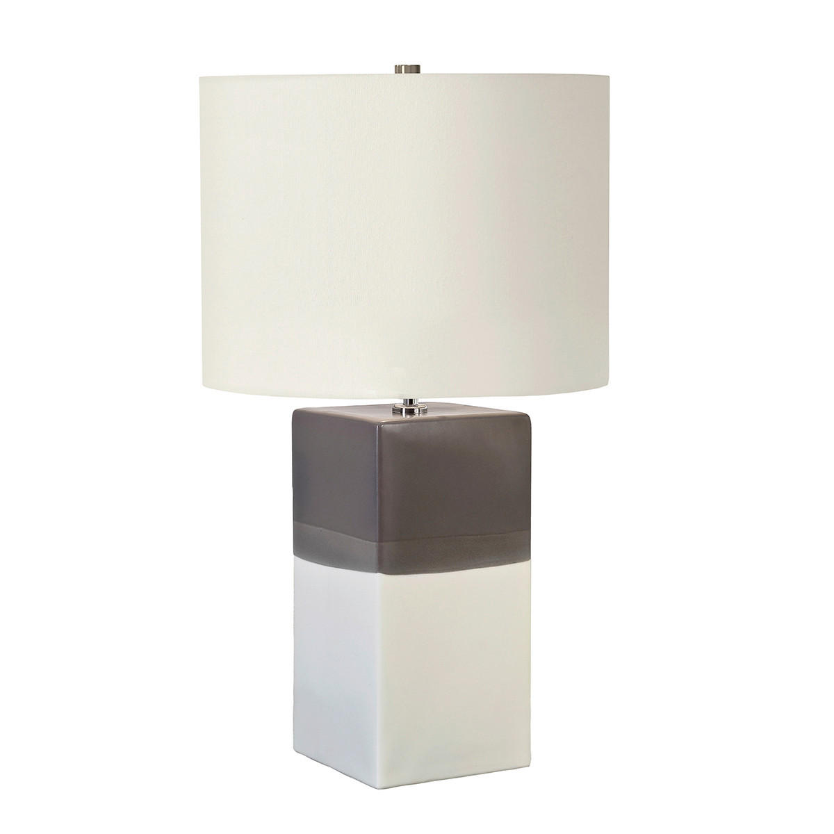 TISCHLEUCHTE - Creme/Hellgrau, Basics, Keramik/Textil (36/60cm) - Elstead Lighting