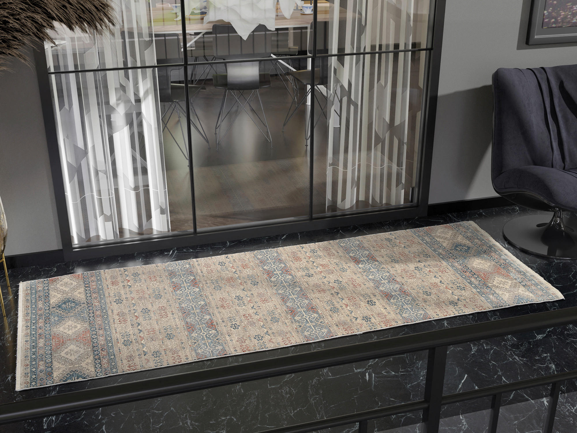 LÄUFER 80/240 cm  - Grau, Design, Textil (80/240cm) - Cazaris