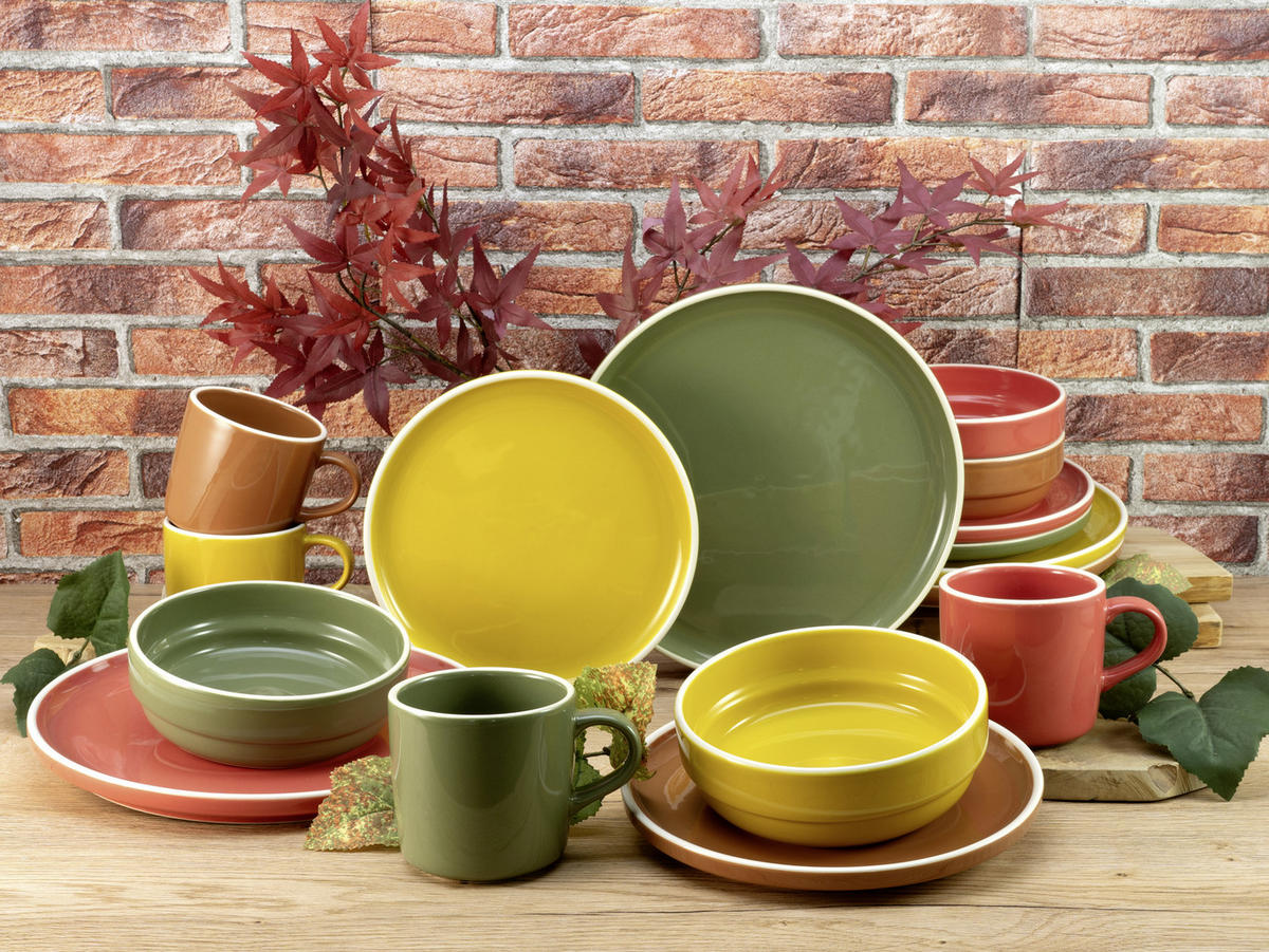 KOMBISERVICE 16-teilig  - Multicolor, Basics, Keramik (38,5/38,5/34cm) - Creatable